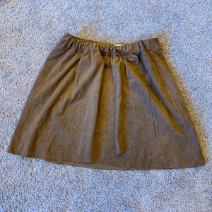 Wilfred free faux-suede/nubuck brown mini skirt